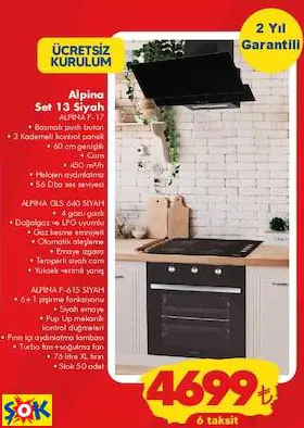 ALPİNA ANKASTRE SET 13 SİYAH